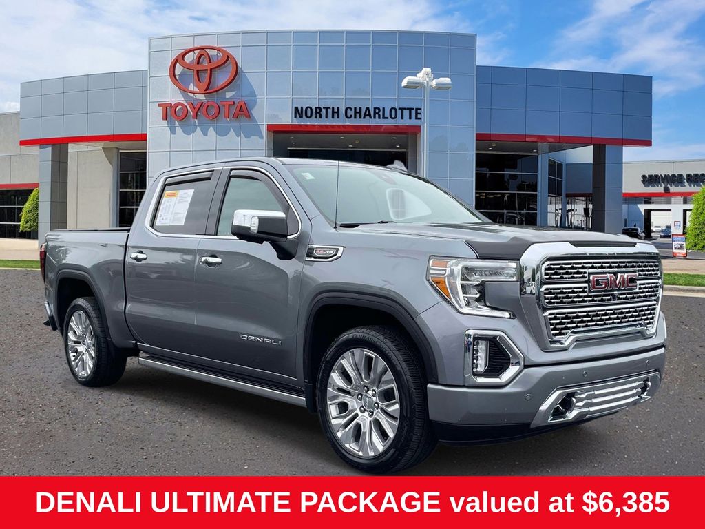 Gray (Satin Steel Metallic) 2021 GMC Sierra 1500 Denali Crew Cab 4WD Pickup Truck Four-Wheel Drive Automatic