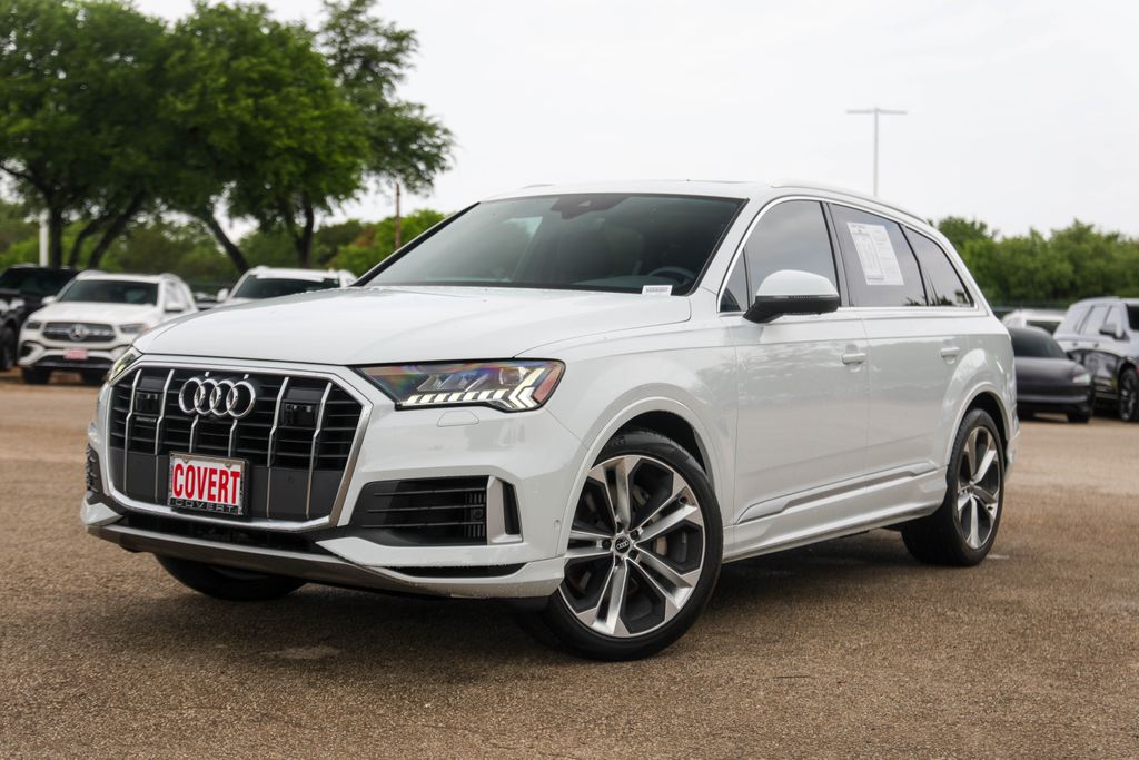 Glacier White Metallic 2021 Audi Q7 quattro Premium Plus 55 TFSI SUV / Crossover All-Wheel Drive 8-Speed Automatic