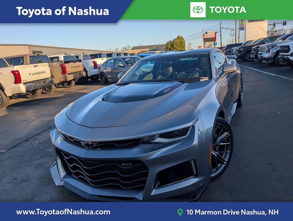 Gray (Satin Steel Metallic) 2022 Chevrolet Camaro ZL1 Coupe RWD Coupe Rear-Wheel Drive 6-Speed Manual