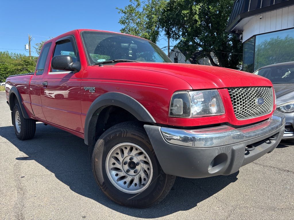 Bright Red Clearcoat 2001 Ford Ranger Edge 4 Door Extended Cab 4WD Pickup Truck Four-Wheel Drive 5-Speed Manual Overdrive