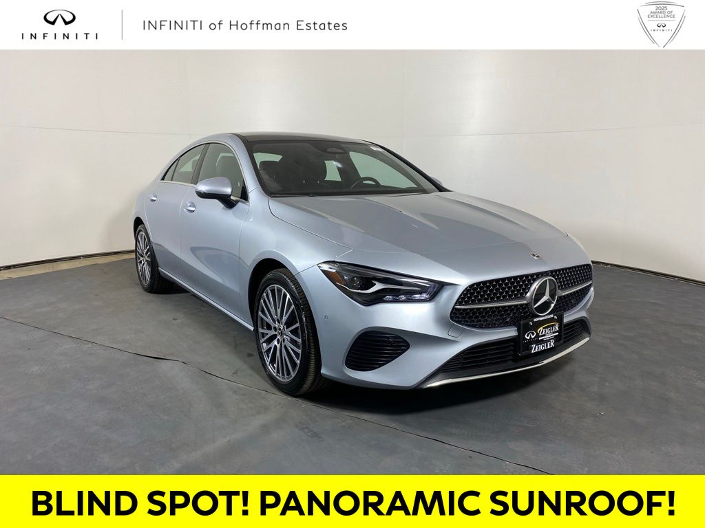Cirrus Silver Metallic 2025 Mercedes-Benz CLA 250 4MATIC Coupe All-Wheel Drive 8-Speed Dual Clutch