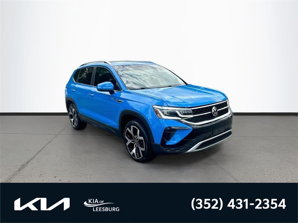 Blue 2022 Volkswagen Taos SUV / Crossover All-Wheel Drive 7-Speed Dual Clutch