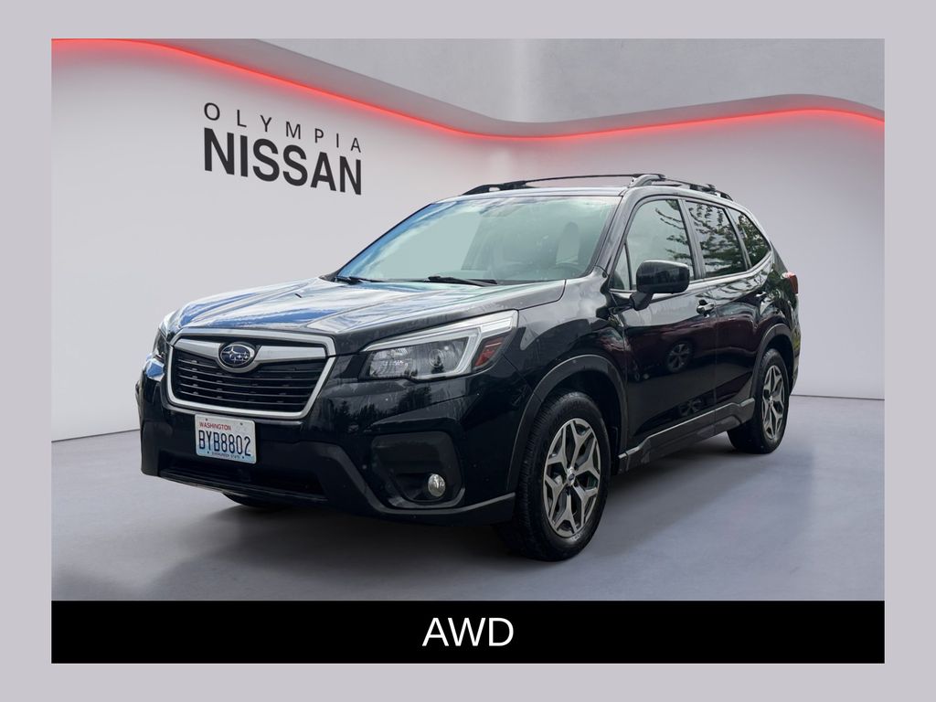 Crystal Black Silica 2021 Subaru Forester Premium Crossover AWD SUV / Crossover All-Wheel Drive Continuously Variable Transmission