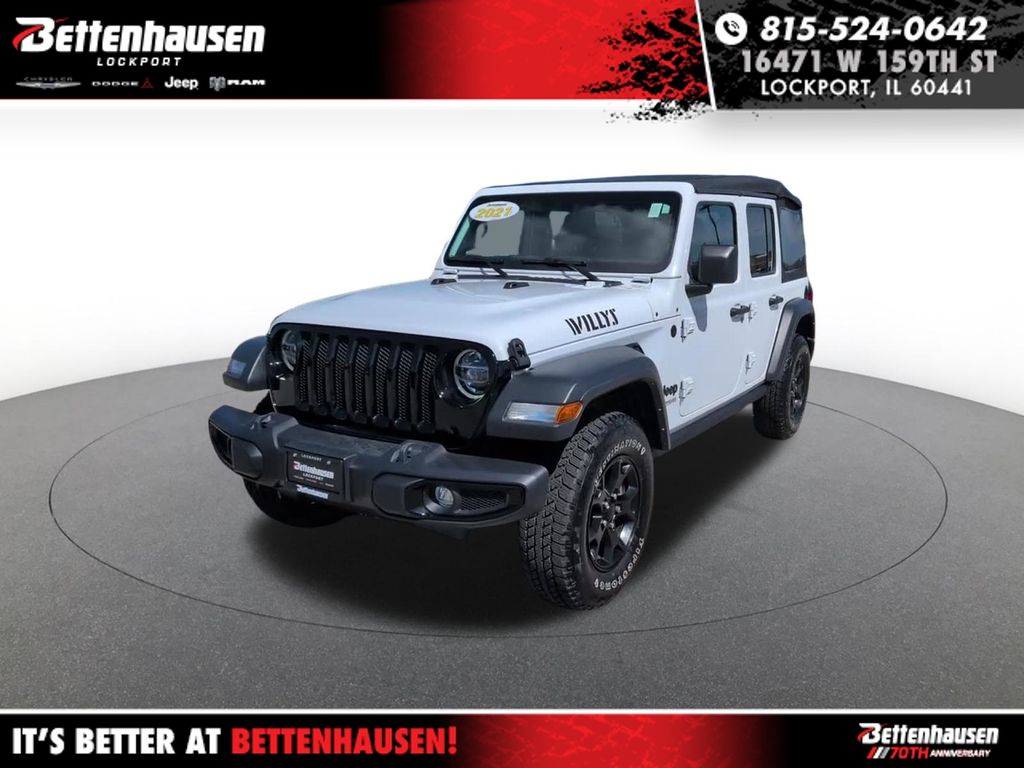 Bright White Clearcoat 2021 Jeep Wrangler SUV / Crossover Four-Wheel Drive 6-Speed Manual