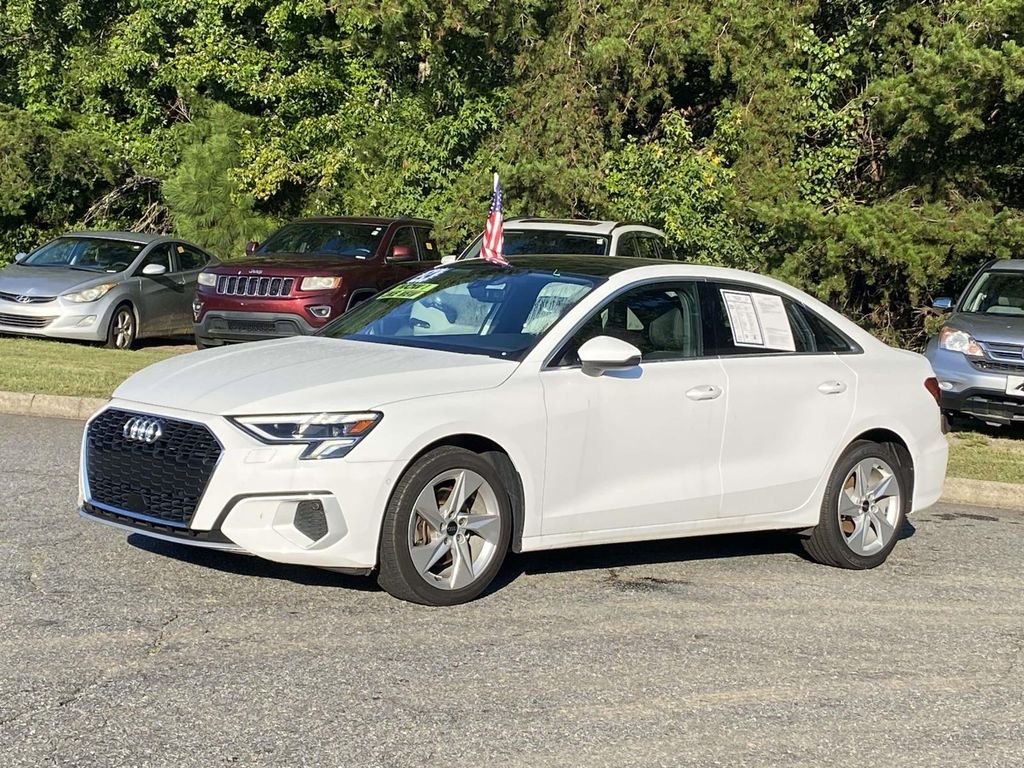 White 2024 Audi A3 Sedan Front-Wheel Drive 7-Speed Automatic