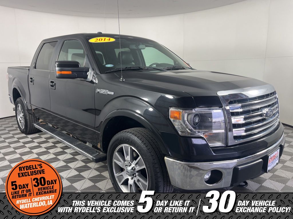 Tuxedo Black Metallic 2014 Ford F-150 Lariat SuperCrew 4WD Pickup Truck Four-Wheel Drive 6-Speed Automatic