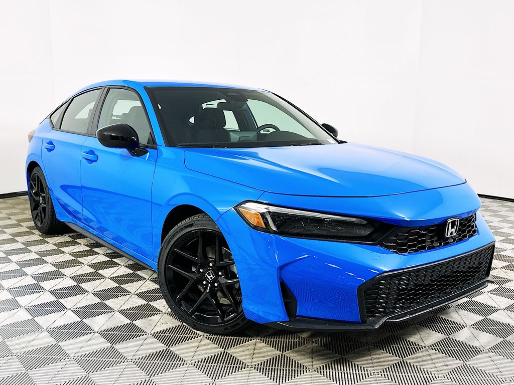 Boost Blue Pearl 2026 Honda Civic Hatchback Sport FWD Hatchback Front-Wheel Drive Continuously Variable Transmission