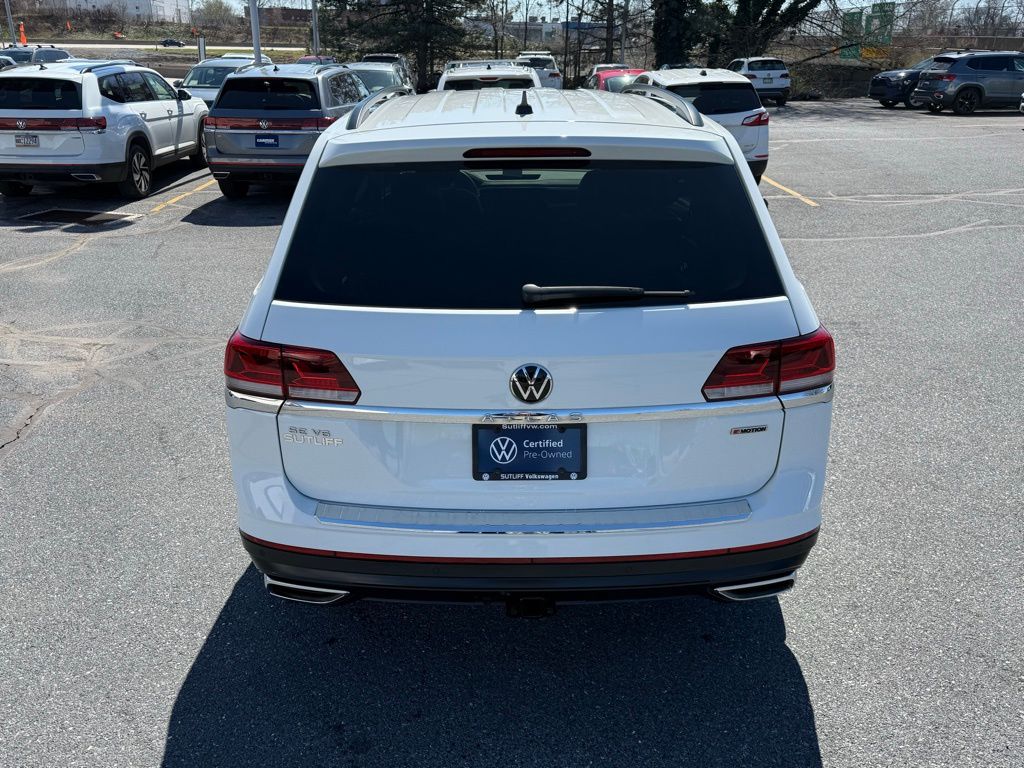 2022 Volkswagen Atlas 3.6L V6 SE w/Technology White at Sutliff Volkswagen