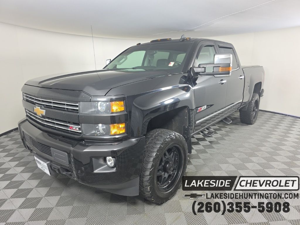 Black 2017 Chevrolet Silverado 2500HD LTZ Crew Cab 4WD Pickup Truck Four-Wheel Drive 6-Speed Automatic Overdrive