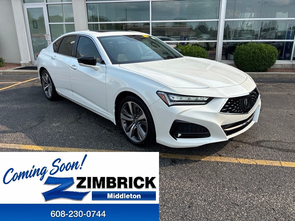 Platinum White Pearl 2023 Acura TLX Sedan All-Wheel Drive Automatic
