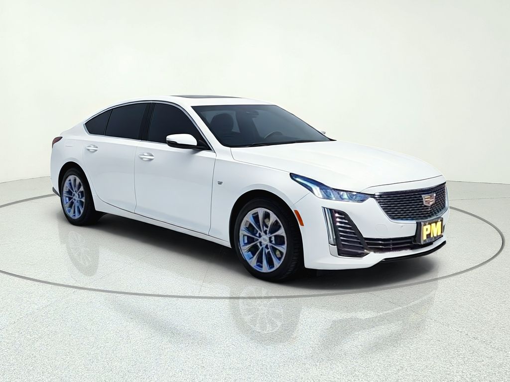 Crystal White Tricoat 2023 Cadillac CT5 Sedan All-Wheel Drive Automatic