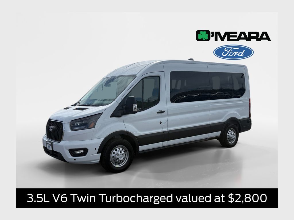 Oxford White 2026 Ford Transit Passenger 350 XLT Medium Roof LB AWD Van All-Wheel Drive