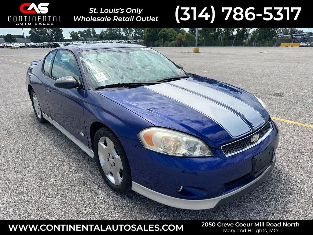 Laser Blue Metallic 2007 Chevrolet Monte Carlo Coupe Front-Wheel Drive 4-Speed Automatic Overdrive