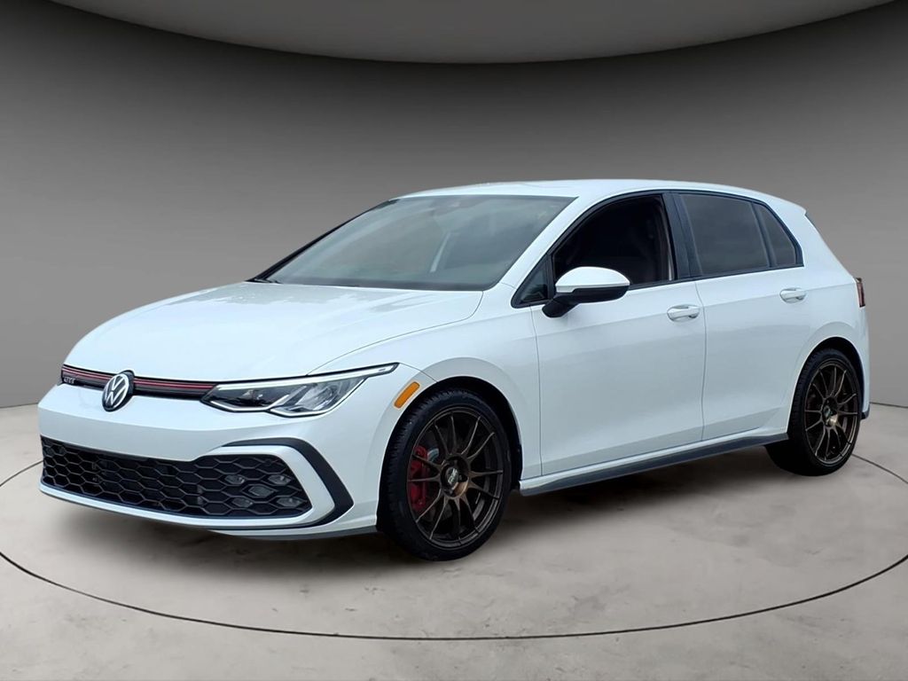 Oryx White Pearl 2022 Volkswagen Golf GTI Hatchback Front-Wheel Drive 6-Speed Manual