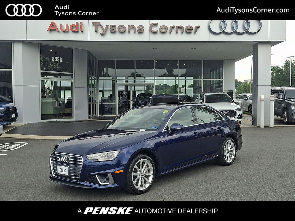 Navarra Blue Metallic 2019 Audi A4 Sedan All-Wheel Drive 7-Speed Automatic