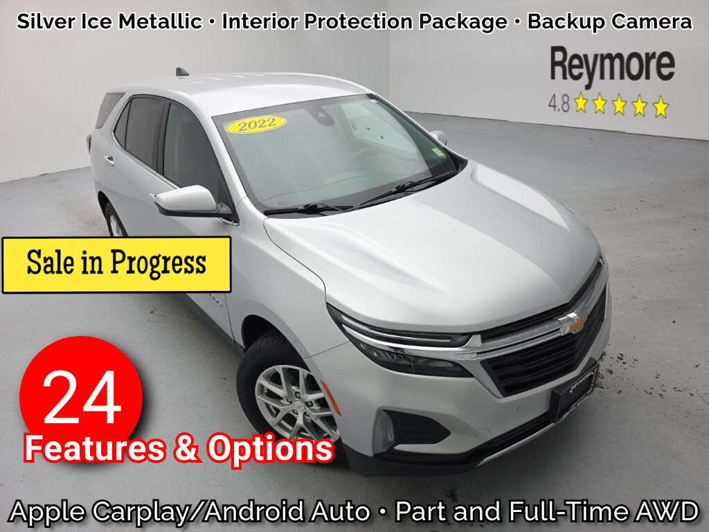 Silver Ice Metallic 2022 Chevrolet Equinox SUV / Crossover Four-Wheel Drive 6-Speed Automatic Overdrive