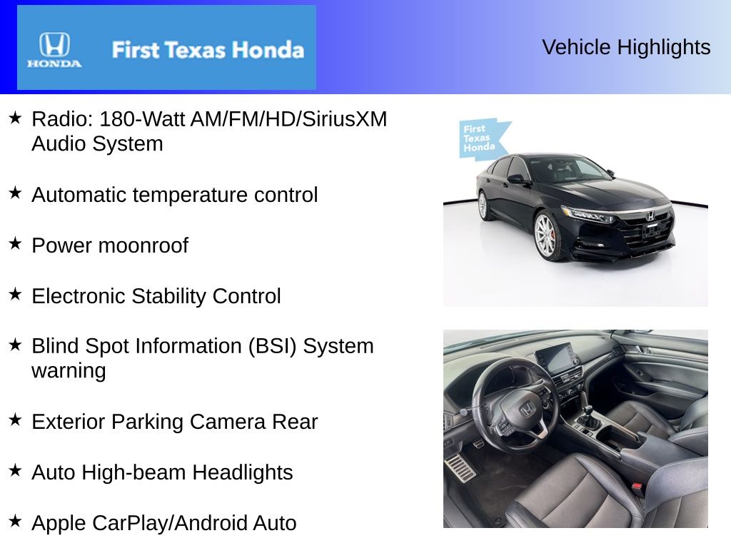 Used Car 2018 Honda Accord  Sport 2.0t For Sale In Austin, Texas