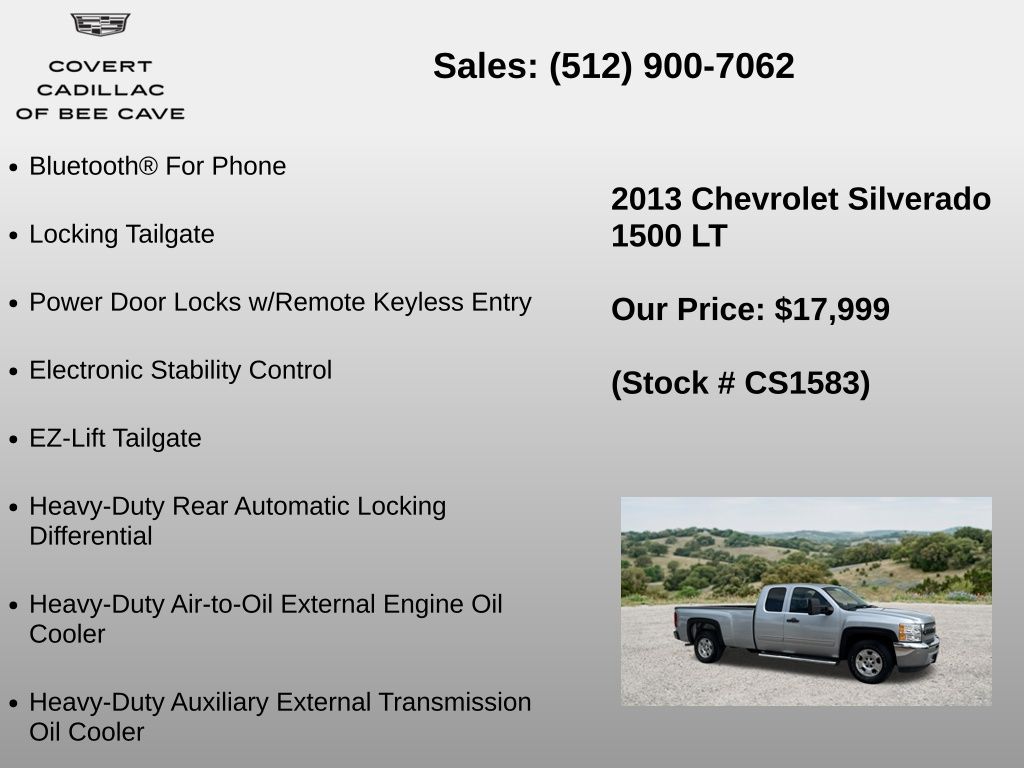 Used Car 2013 Chevrolet Silverado 1500  Lt For Sale Under $20,000 In Austin, Texas