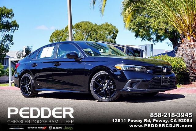 Black 2024 Honda Civic Sedan Front-Wheel Drive Continuously Variable Transmission