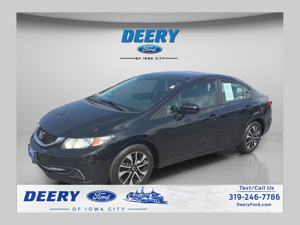 Crystal Black Pearl 2014 Honda Civic Sedan Front-Wheel Drive Continuously Variable Transmission