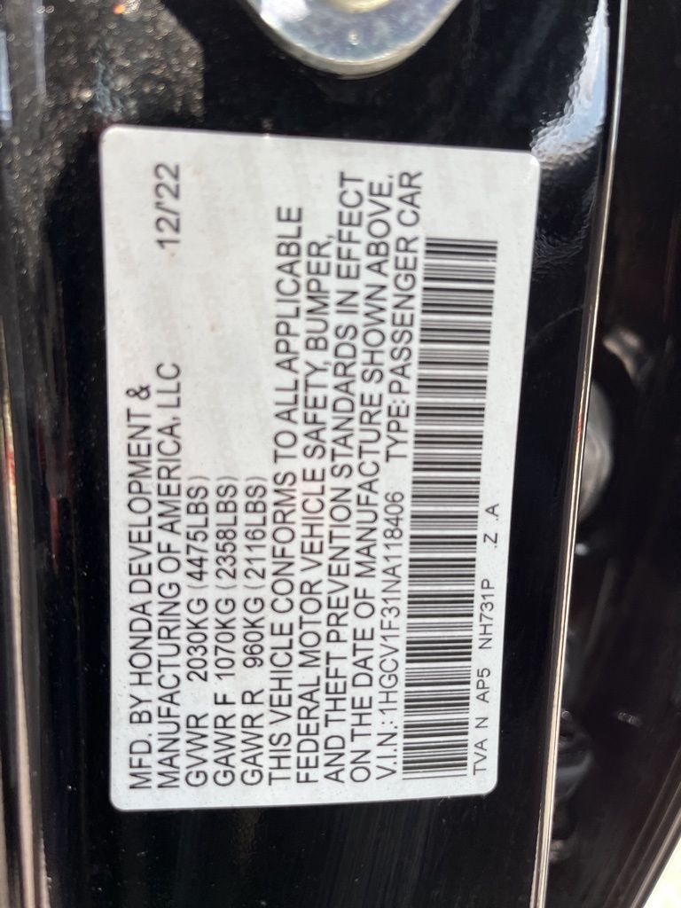 2022 Honda Accord Sport 10