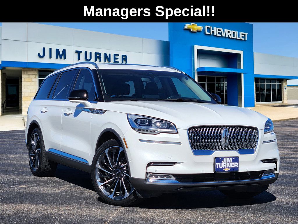White Metallic 2023 Lincoln Aviator SUV / Crossover Rear-Wheel Drive Automatic