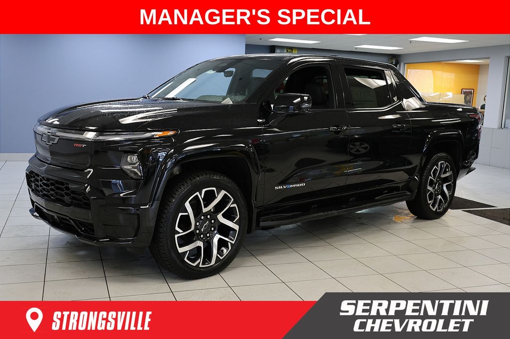 Black 2024 Chevrolet Silverado EV Pickup Truck All-Wheel Drive 1-Speed Automatic