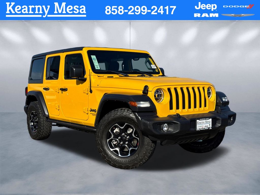 Baja Yellow Clearcoat 2021 Jeep Wrangler SUV / Crossover Four-Wheel Drive 6-Speed Manual