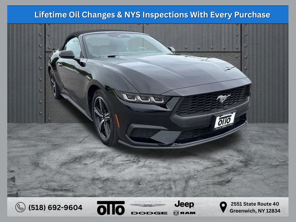 Shadow Black 2024 Ford Mustang Convertible Rear-Wheel Drive Automatic