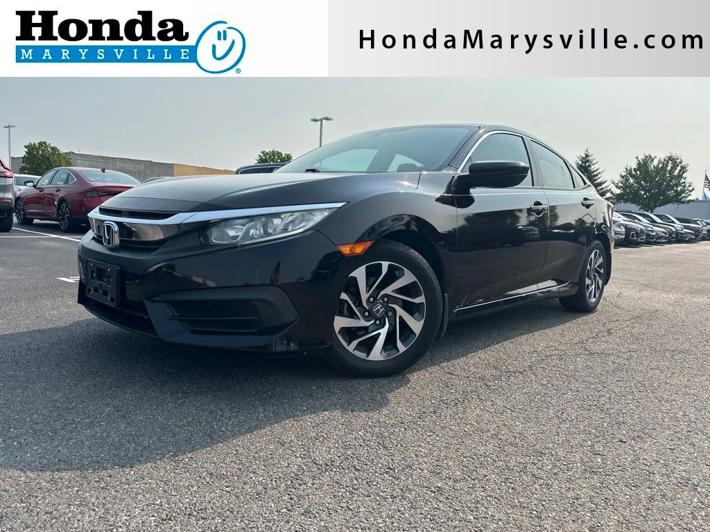 Red (Burgundy Night Pearl) 2017 Honda Civic Sedan Front-Wheel Drive Continuously Variable Transmission