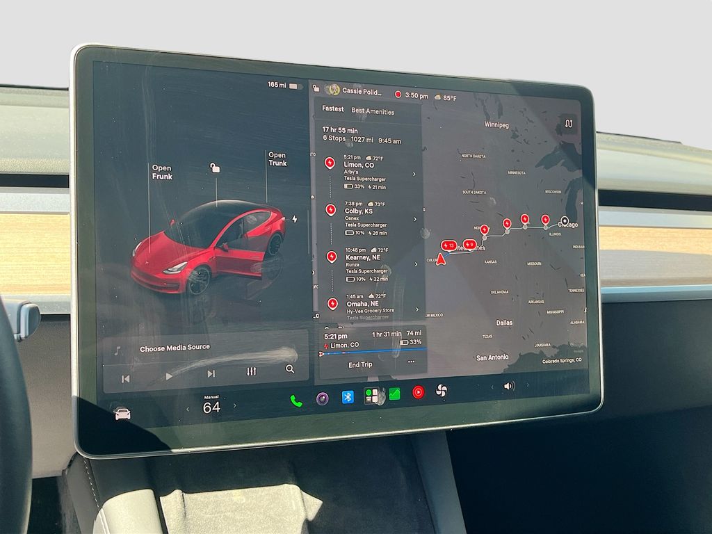 Used 2022 Red Tesla Performance image 13
