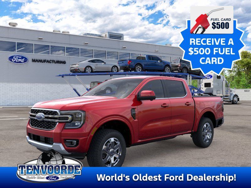 Ruby Red Metallic Tinted Clearcoat 2026 Ford Ranger Pickup Truck Four-Wheel Drive Automatic