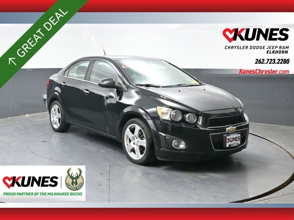 Black Granite Metallic 2014 Chevrolet Sonic LTZ Sedan FWD Sedan Front-Wheel Drive 6-Speed Automatic
