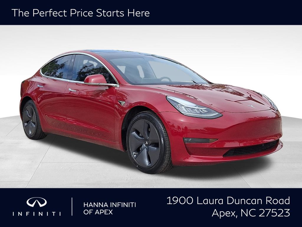 Red Multi-Coat 2019 Tesla Model 3 Long Range AWD Sedan All-Wheel Drive 1-Speed Automatic