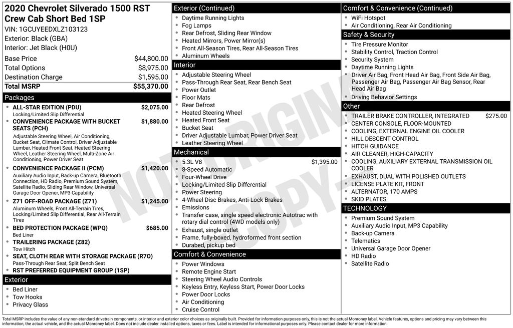 Used Car 2020 Chevrolet Silverado 1500  Rst For Sale Under $30,000 In Austin, Texas