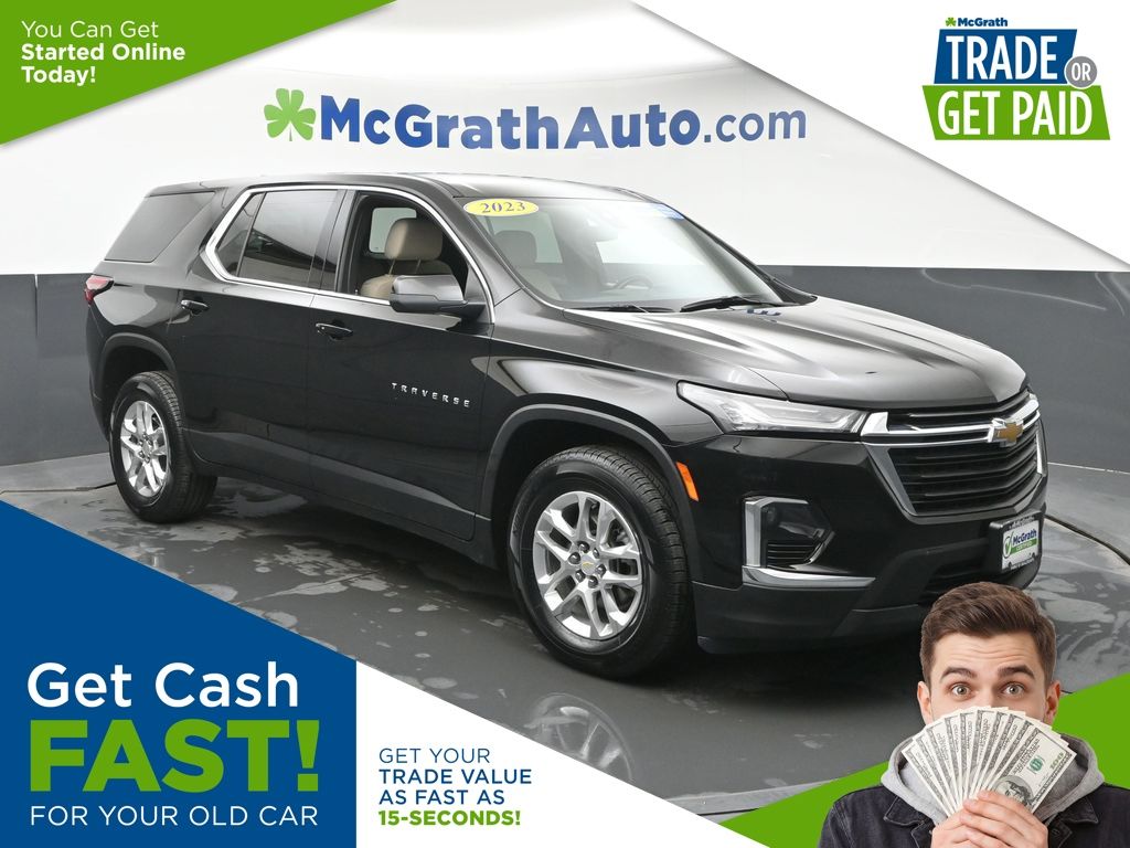Mosaic Black Metallic 2023 Chevrolet Traverse SUV / Crossover Four-Wheel Drive 9-Speed Automatic