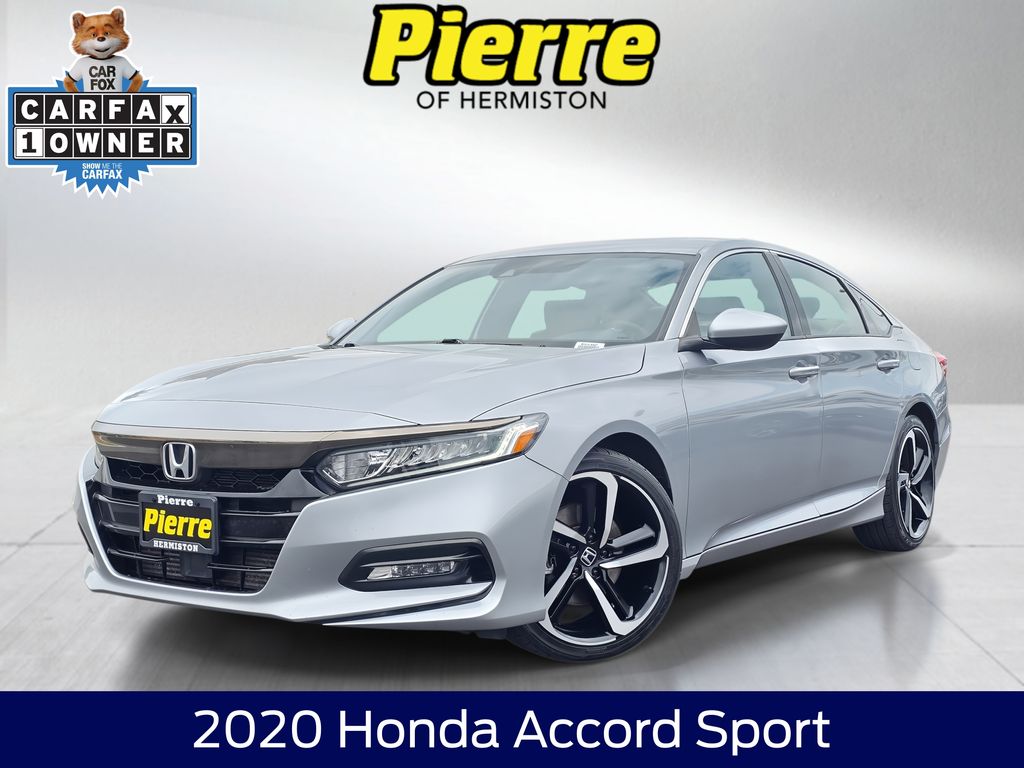 Lunar Silver Metallic 2020 Honda Accord Sedan Front-Wheel Drive Continuously Variable Transmission