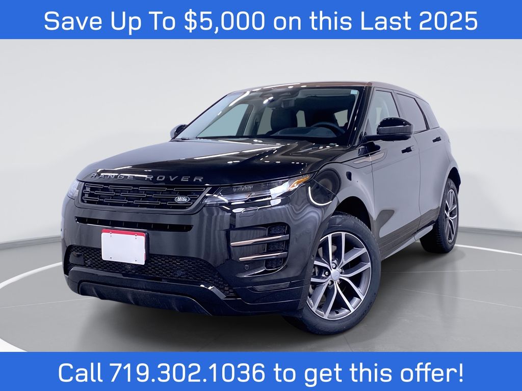 Santorini Black Metallic 2025 Land Rover Range Rover Evoque P250 Dynamic SE AWD SUV / Crossover All-Wheel Drive 9-Speed Automatic