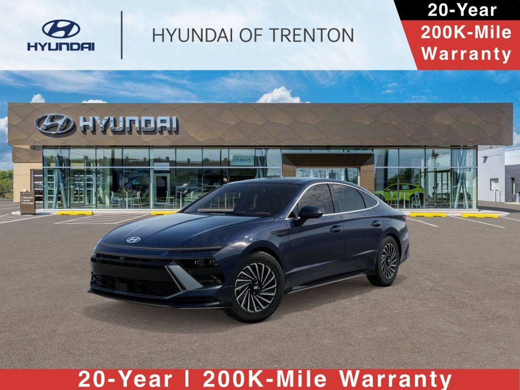 Carbon Blue 2026 Hyundai Sonata Hybrid Sedan Front-Wheel Drive 6-Speed Automatic