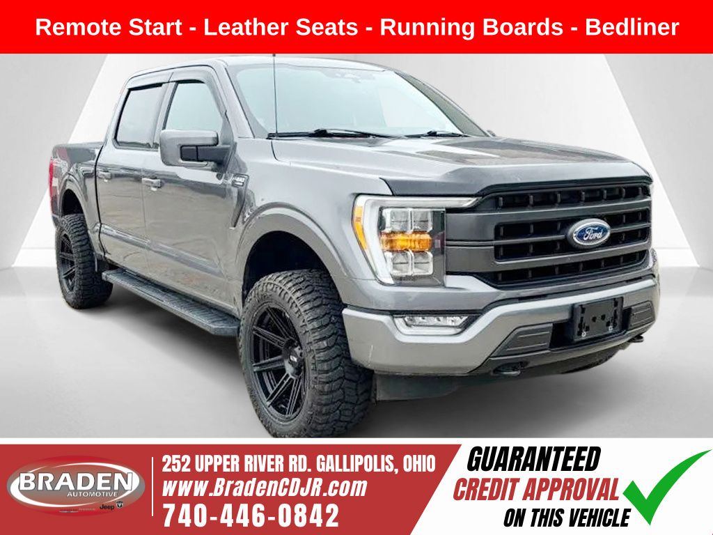 Gray 2021 Ford F-150 Pickup Truck Four-Wheel Drive Automatic