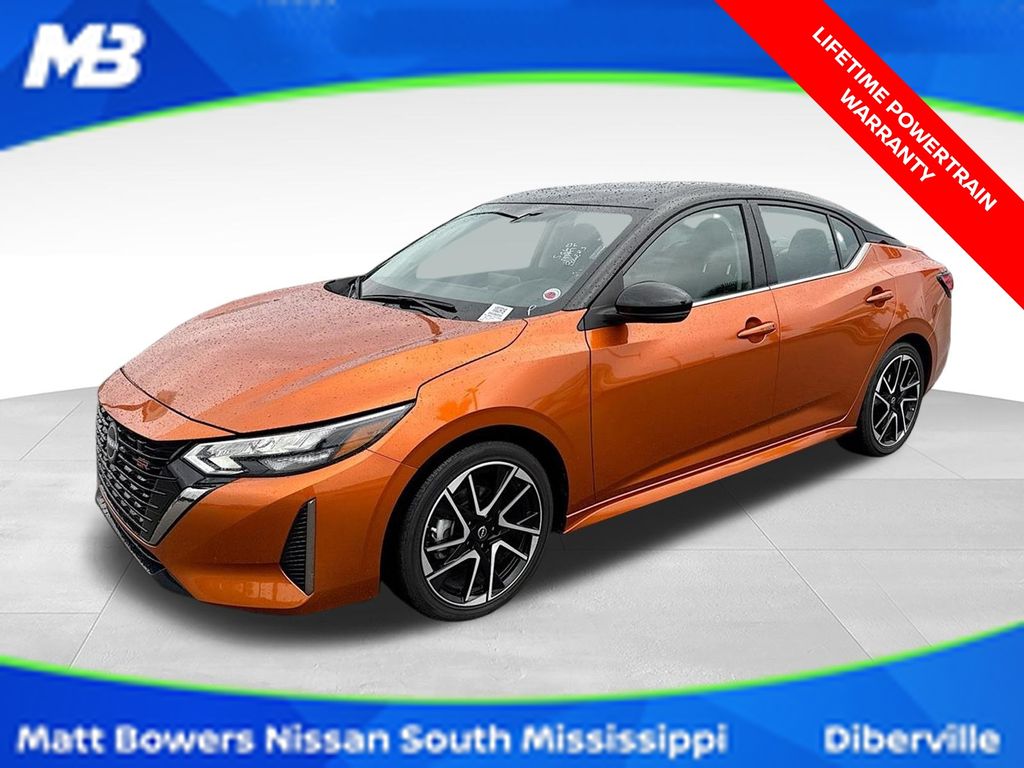 Orange Metallic/Super Blk 2025 Nissan Sentra Sedan Front-Wheel Drive Continuously Variable Transmission