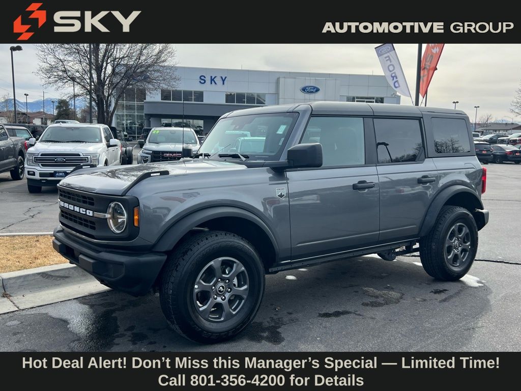 Gray Metallic 2025 Ford Bronco Big Bend 4-Door 4WD SUV / Crossover Four-Wheel Drive Automatic