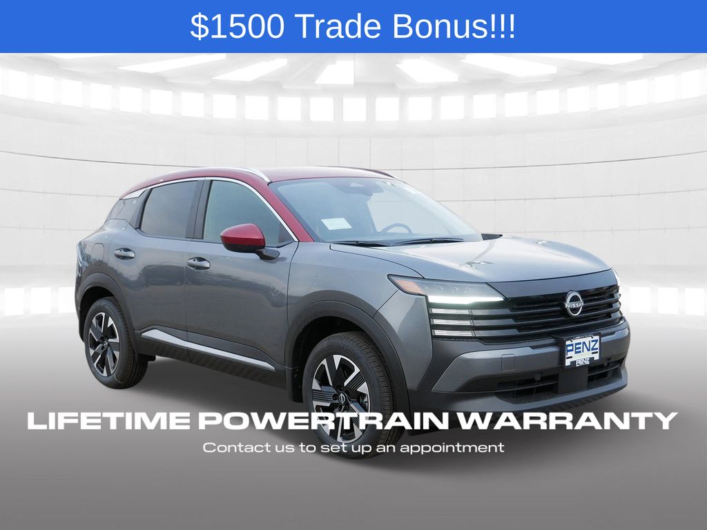 Gun Metallic with Red Roof 2026 Nissan Kicks SV AWD SUV / Crossover All-Wheel Drive Continuously Variable Transmission