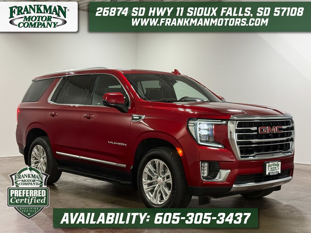Volcanic Red Tintcoat 2023 GMC Yukon SLT 4WD SUV / Crossover Four-Wheel Drive