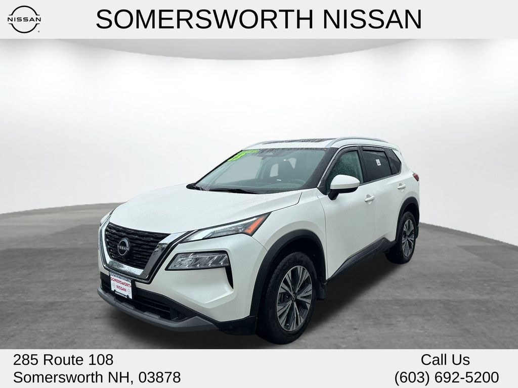 Pearl White Tricoat 2023 Nissan Rogue SV AWD SUV / Crossover All-Wheel Drive Continuously Variable Transmission