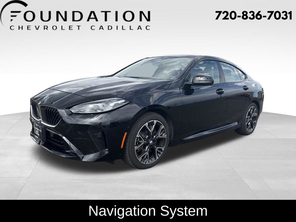 Black Sapphire Metallic 2025 BMW 2 Series Sedan All-Wheel Drive 7-Speed Automatic