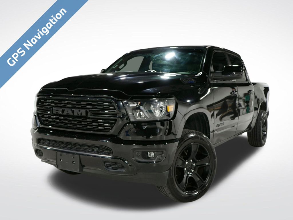 Diamond Black Crystal Pearlcoat 2022 RAM 1500 Pickup Truck Four-Wheel Drive 8-Speed Automatic