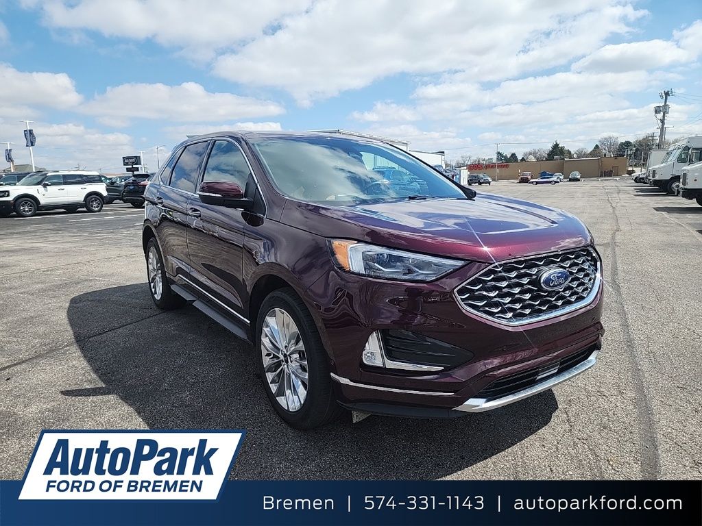 Red (Burgundy) 2024 Ford Edge Titanium AWD SUV / Crossover All-Wheel Drive 8-Speed Automatic