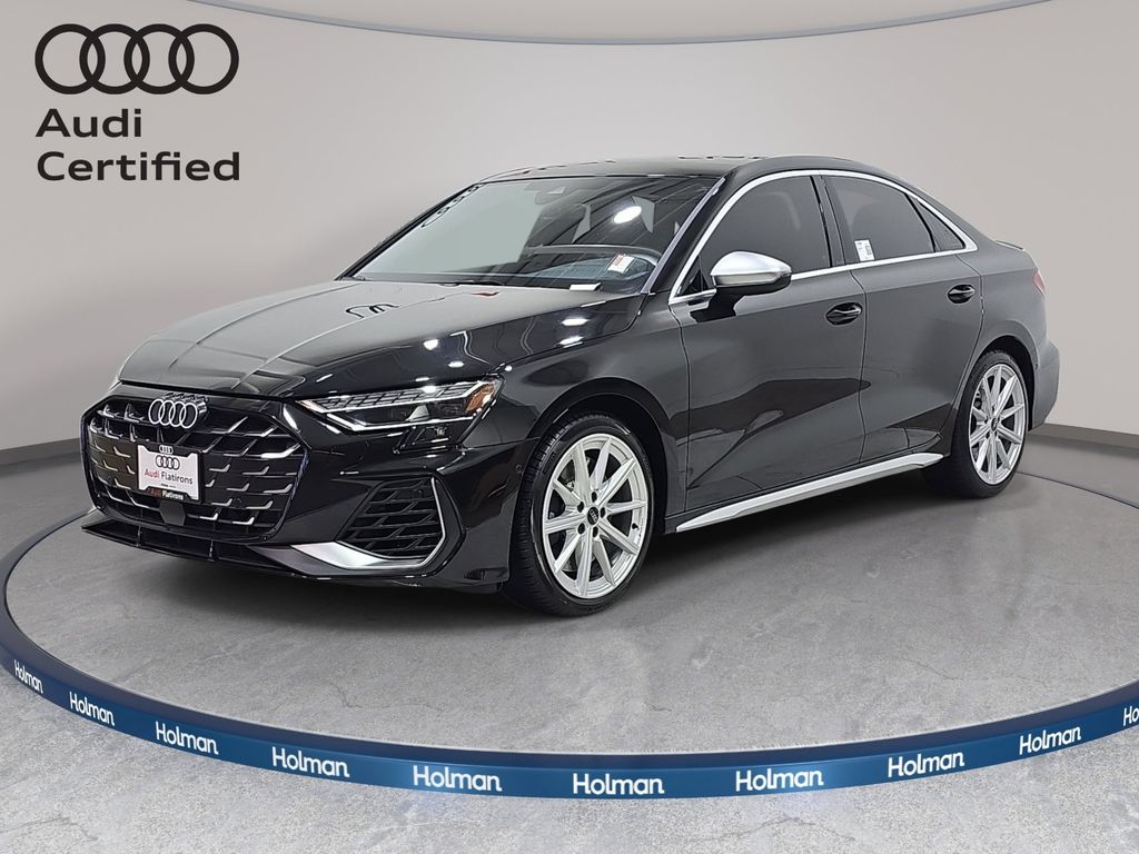 Mythos Black Metallic 2025 Audi S3 2.0T quattro Premium Sedan All-Wheel Drive 7-Speed Automatic