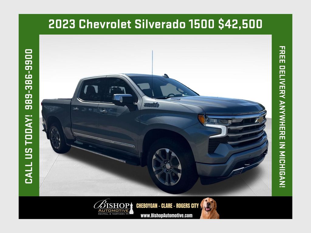 Sterling Gray Metallic 2023 Chevrolet Silverado 1500 Pickup Truck Four-Wheel Drive Automatic
